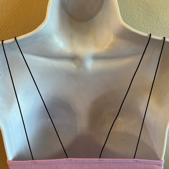 By Together Alani Ribbed Brami Lilac Scoop Neckline Cropped Womens Size M/L - Picture 6 of 12